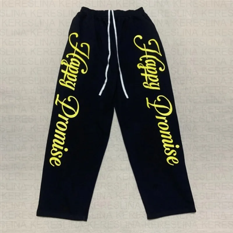 

2025 Streetwear men printed straight leg pants American hip hop fashion casual pants Goth Harajuku retro loose sweatpants