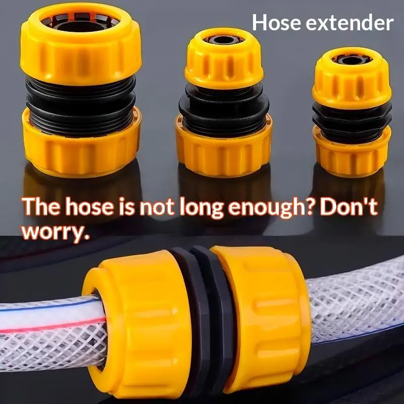 Hose Quick Connect Kit Irrigation Repair Accessories: 5Pcs Water Pipe Extension Connector Garden Drip