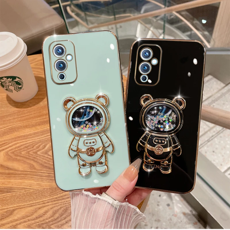 Quicksand space bear kickstand phone case for LG Stylo 6 4G K51 Coque Stand Soft Back Cover