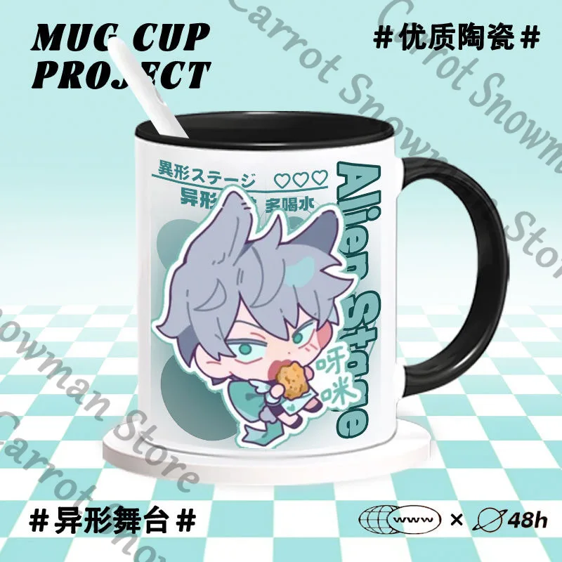 الغريبة المرحلة ميزي حتى إيفان لوكا أنيمي السيراميك القدح كوب ماء زجاجي القهوة الشاي تأثيري الكرتون تزيين هدية