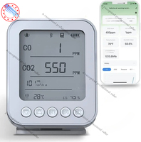 Camping vehicle-mounted  detector, portable carbon dioxide Bluetooth temperature and humidity monitor, air pressure CO
