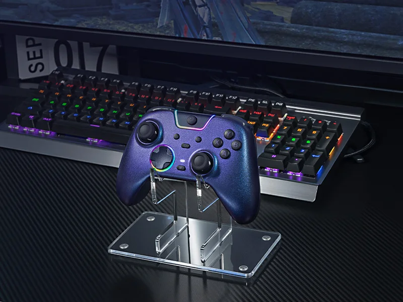EasySMX Weiß-Schwarzer Gamepad X05 Pro Kabelloser PC-Gaming-Controller für PC Windows iOS Switch Android mit Ladestation – Detail 16