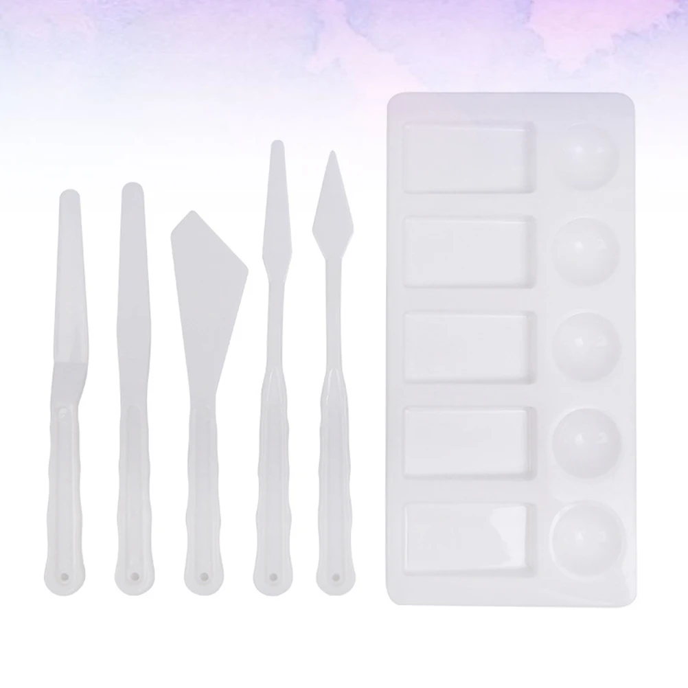 

1 Set of 12PCS Scraper Oil Painting Pen Set Oil Drawing Brush Set Plastic Painting Tool Set Paint Mixing Set for Artist S