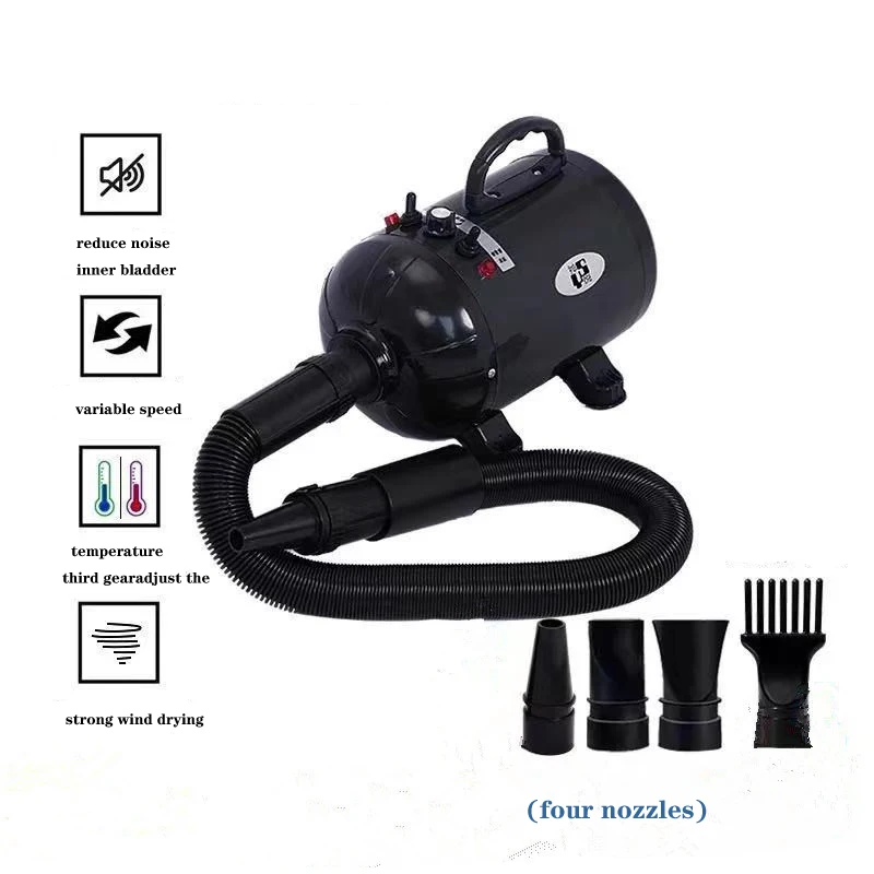 1200W elektryczna dmuchawa do wody dla psów suszarka dla zwierząt Cat Grooming szybka dmuchawa do wody regulowana suszarka do suszenia