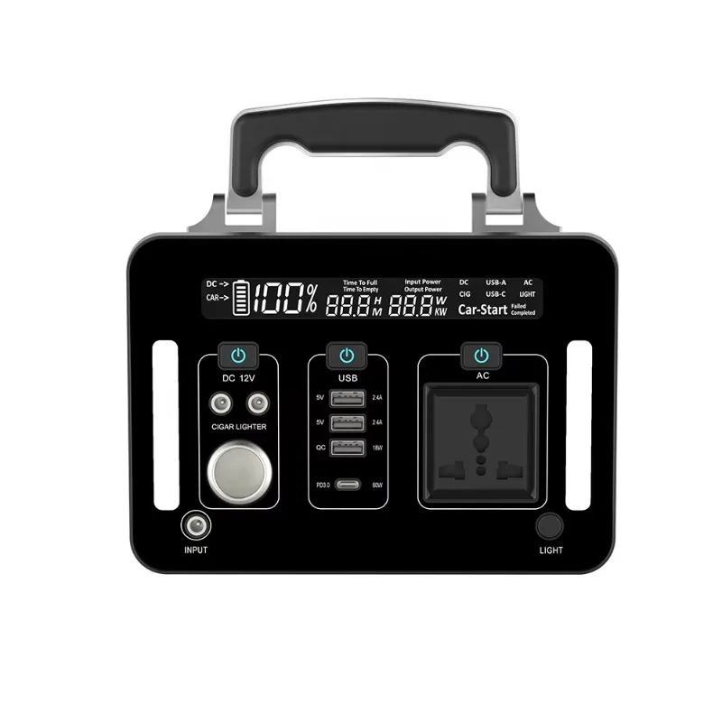 Portable Generator 300Wh 83200mAh Power Station Emergency Solar Power Supply Bank with DC AC Inverter Wireless Output Camping