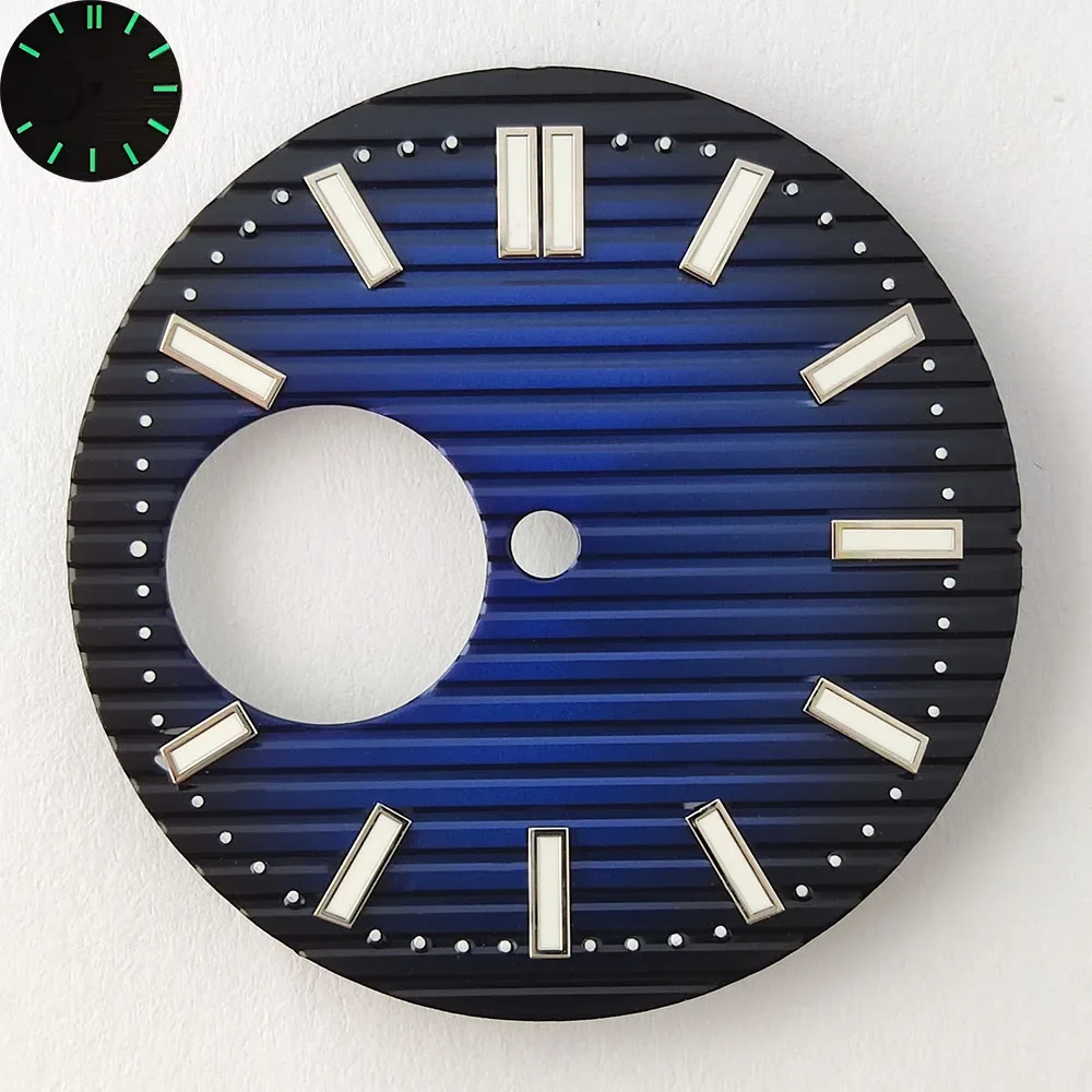 30.5mm dial NH38 Tiffany blue dial Nautilus green illuminated dial face pointers hands for NH38 movement watch accessories parts