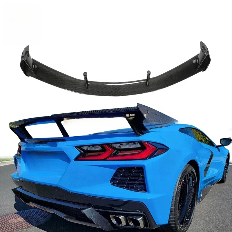 

CSS Style Carbon Fiber Rear Spoiler High Wing Corvettes C8 Trunk Spoiler Wing Vehicle Accessories