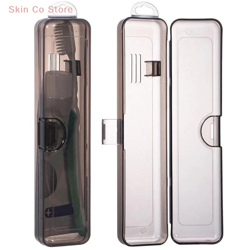 [CO]Toothbrush Box Transparent Organizer Case Travel Portable Toothbrush Holder Plastic Toothpaste Box Storage Container[CO]