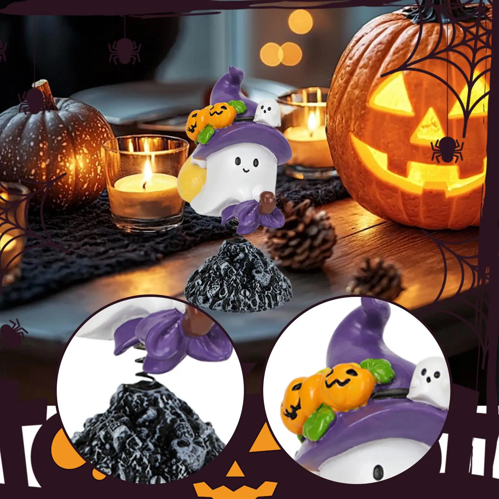 تمثال شبح الهالوين تحت عنوان حفلة مضحكة ومخيفة على الطاولة هدية مزخرفة