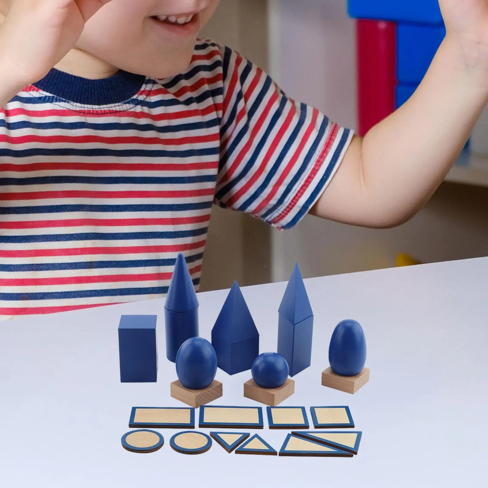 幾何学ソリッドブロックセット 空間認識強化 数学ゲーム 感覚玩具ブロック 男の子 女の子 子供 3歳以上