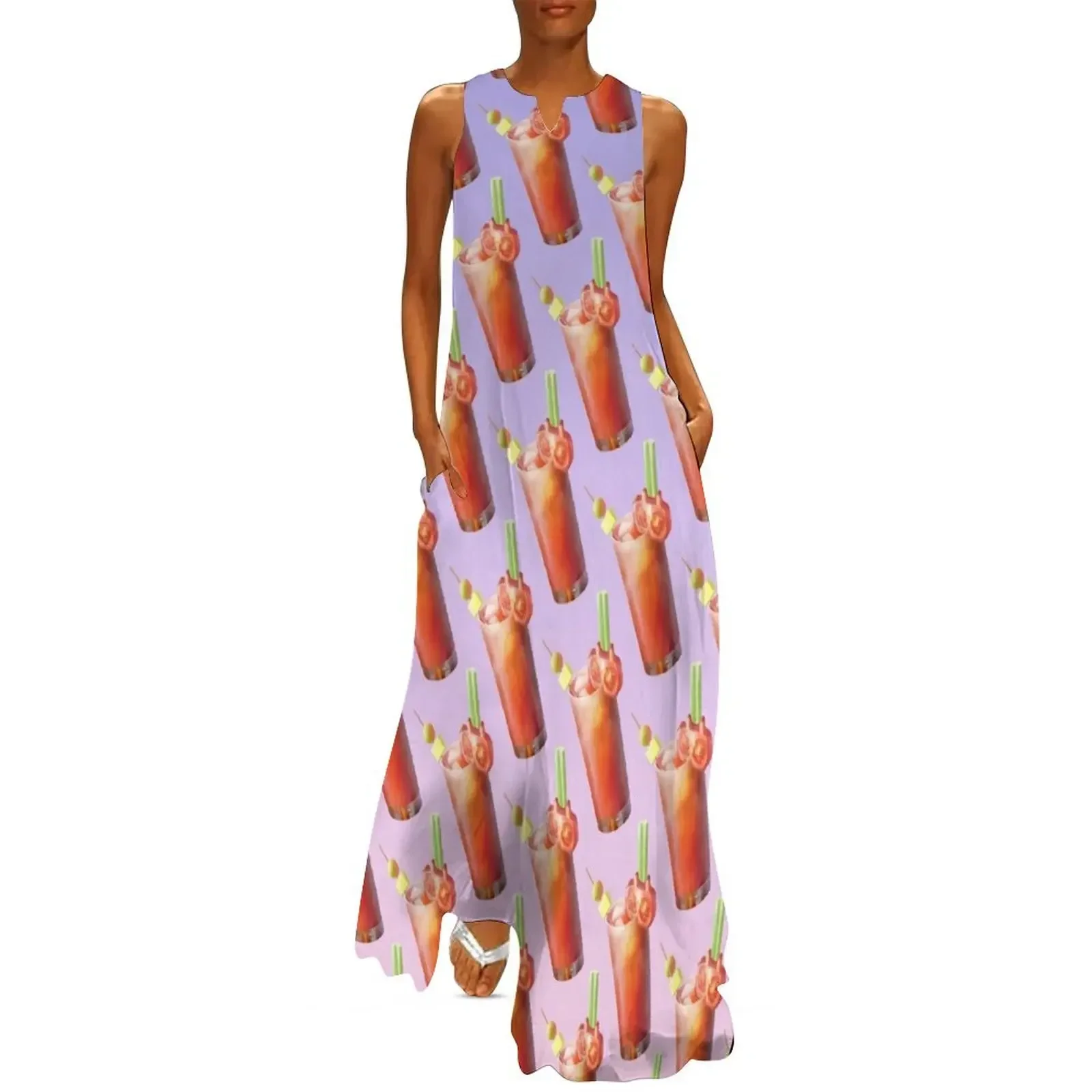 

Creative Bloody Mary Cocktail Long Dress Women's dress summer dresses women 2025 dresses for women dress summer