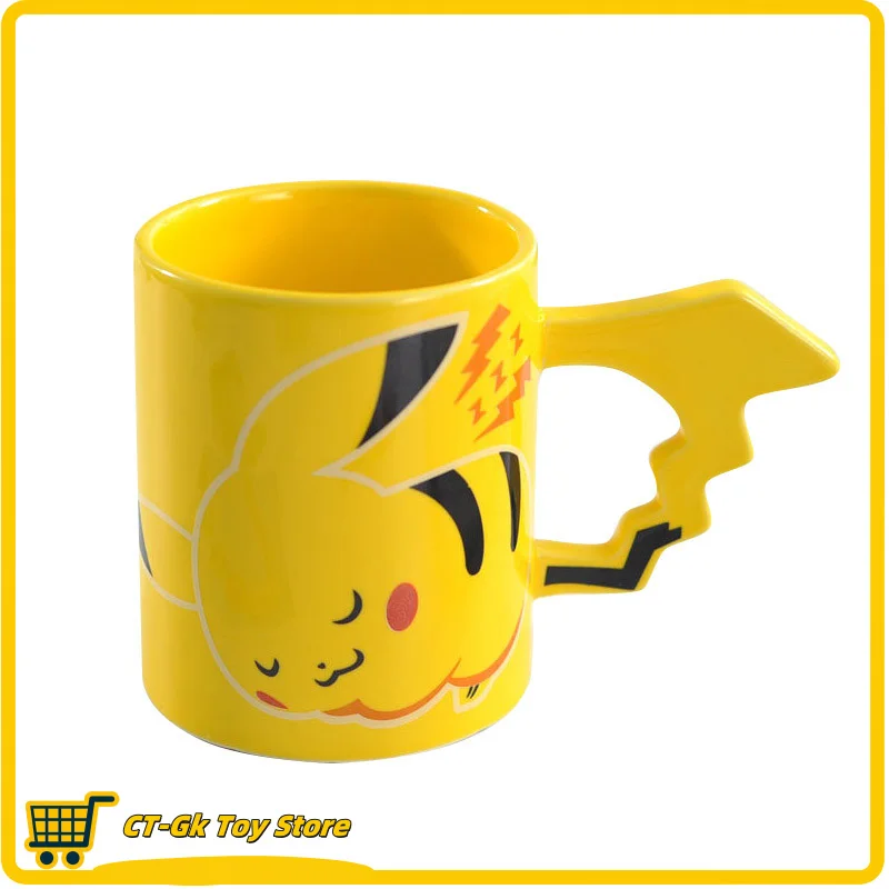 

370ml Anime Pocket Monster Pet Elf Pikachu Mark Cup Water Cup Ceramic Material Animation Periphery Children Girl Holiday Gifts