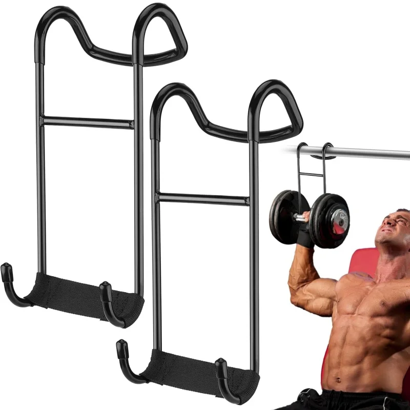 Dumbbell Spotter Hooks Hangers Heavy Power Dumbbells Rack Attachments for Dumbbell Bench Press Hold Up 225LB Safety Connector