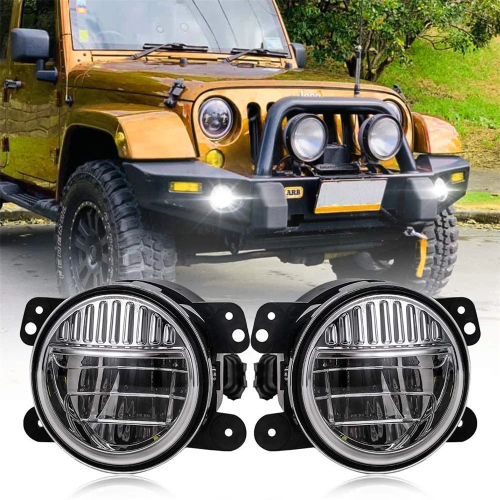 4Inch LED Fog Auxiliary Lights Passing Lamps for Jeep Wrangler JK JKU 2007-2018 TJ CJ LJ Car 12v Led Fog Lamp for Dodge Journey
