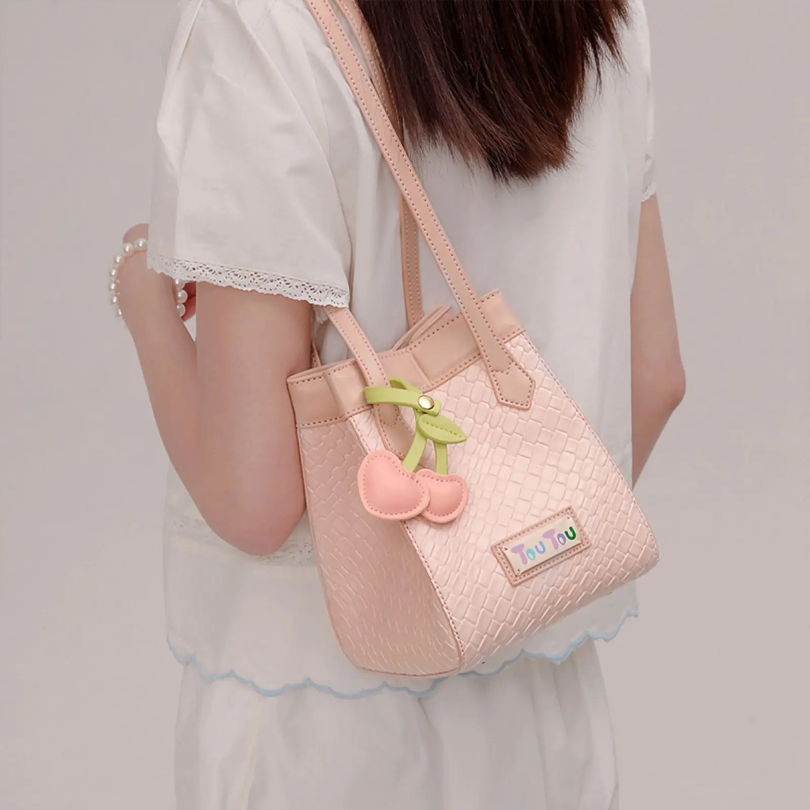 TOUTOU Women Underarm Bag Original Designer Cute Girl Origami 2024 Woven One Shoulder Bucket Bag Fashion Dual Purpose Wing Bag