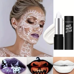 Face body paint stick, white Body painting Stick For Halloween Party Skull Skull Clown Makeup Halloween Makeup Role Costume