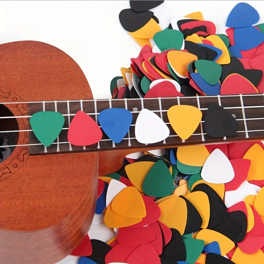 40/80pcs 0.46mm Solid Color Guitar Picks Color Random Ship ABS Pick for Guitar Ukulele Bass Musical Instrument Performance Acces