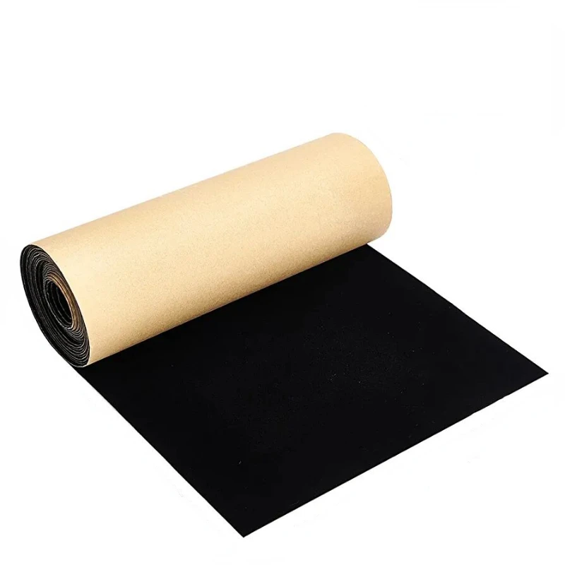 25cm Width Black Sticky Flocking Velvet Liner Roll Self Adhesive Flock Veludo Fabric for Jewelry Box Making Drawers Flock Decal