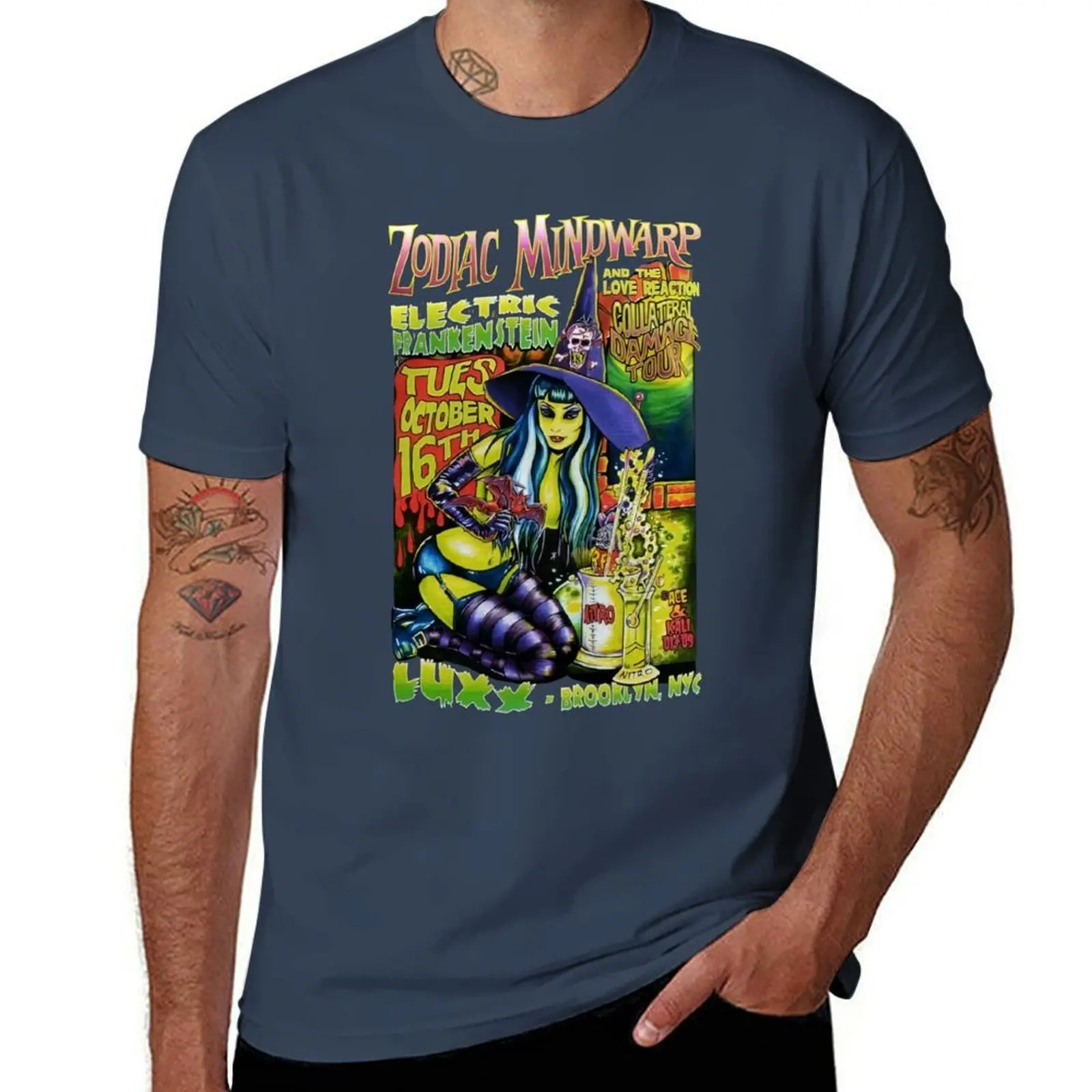 

Zodiac Mindwarp Mens T-Shirt Plus Size Loose Short Sleeve Top