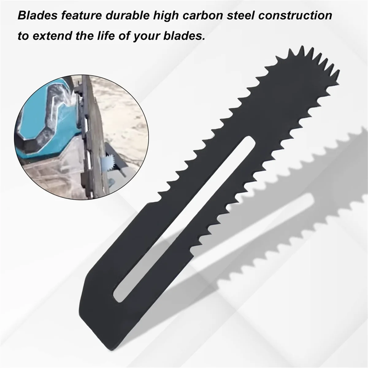 B44C5 Pack Drywall Cut-Out Saw Blades for MaKita Cordless Cut-Out Saw, Cuts Drywall Up to 1-3/16Inch Thick (Depth Markings)