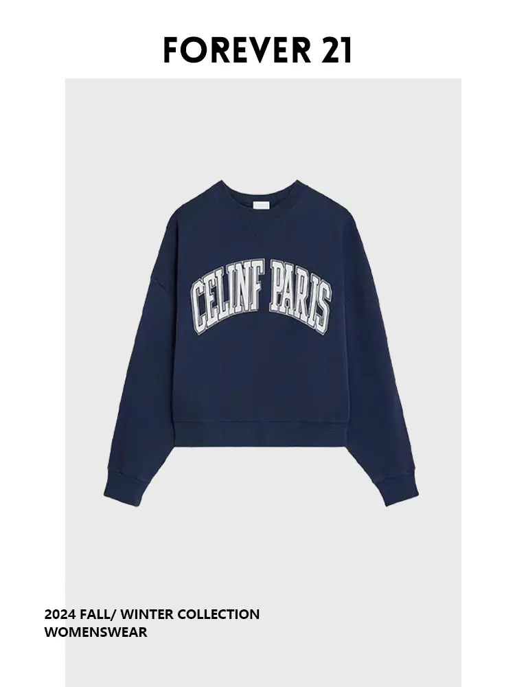 

Forever 2 Casual Loose round Ne Hoodie Women's Long Sve Top Commute Sle Autumn Season Faion plus Size Pear Body pe