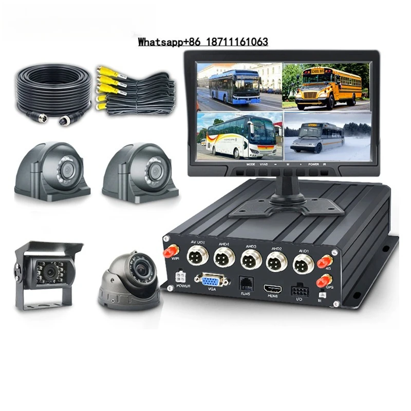 4G WIFI DVR System 1080P Waterproof Night Vision Truck Van Ai Bus Cctv Mdvr Bus Security MDVR Kit