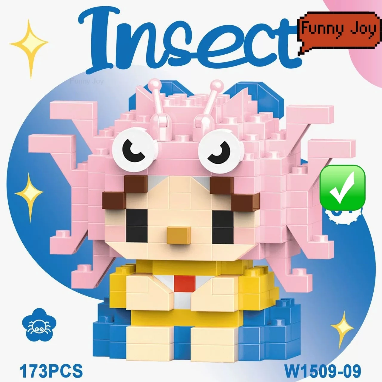 Leuke insecten microdieren bouwstenen 3D diamantmodel BEE slaksteen DIY stadsbouwspeelgoed voor kinderen kindercadeau