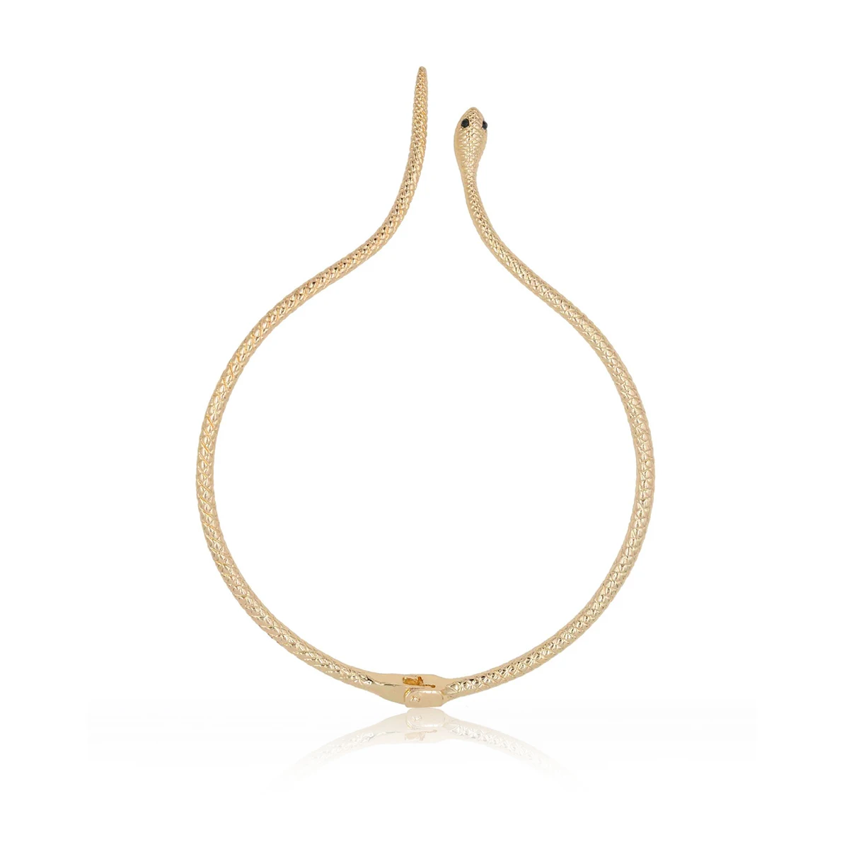 

Necklace Women Silver Chain Alloy Vintage Statement Golden Exaggerated Serpentine