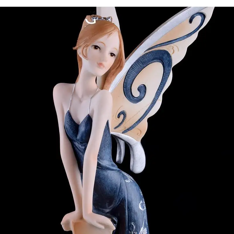 Imagem -04 - Flower Fairy Statue Resina Artesanato Candle Holder Home Decoração Acessórios Living Room Desk Furnishing Birthday Gift