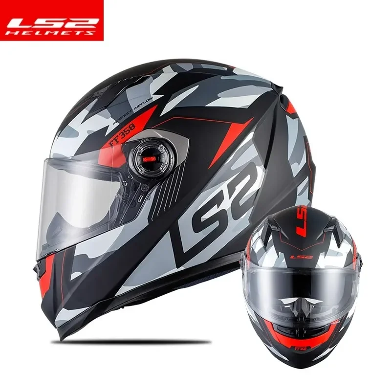 

LS2 358 Motorcycle Helmets Full Helmet Four Seasons General Purpose Motorcycle Anti-fog Full Cover Racing Spring Safety Helmet