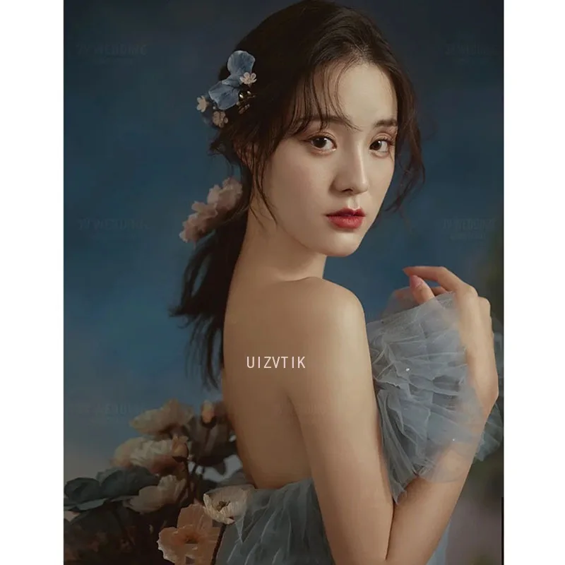 Элегантное многослойное свадебное платье для выпускного вечера без бретелек с открытой спиной, плиссированное платье с сеткой для фотографий, платья для женщин 프롬 드레스 по индивидуальному заказу