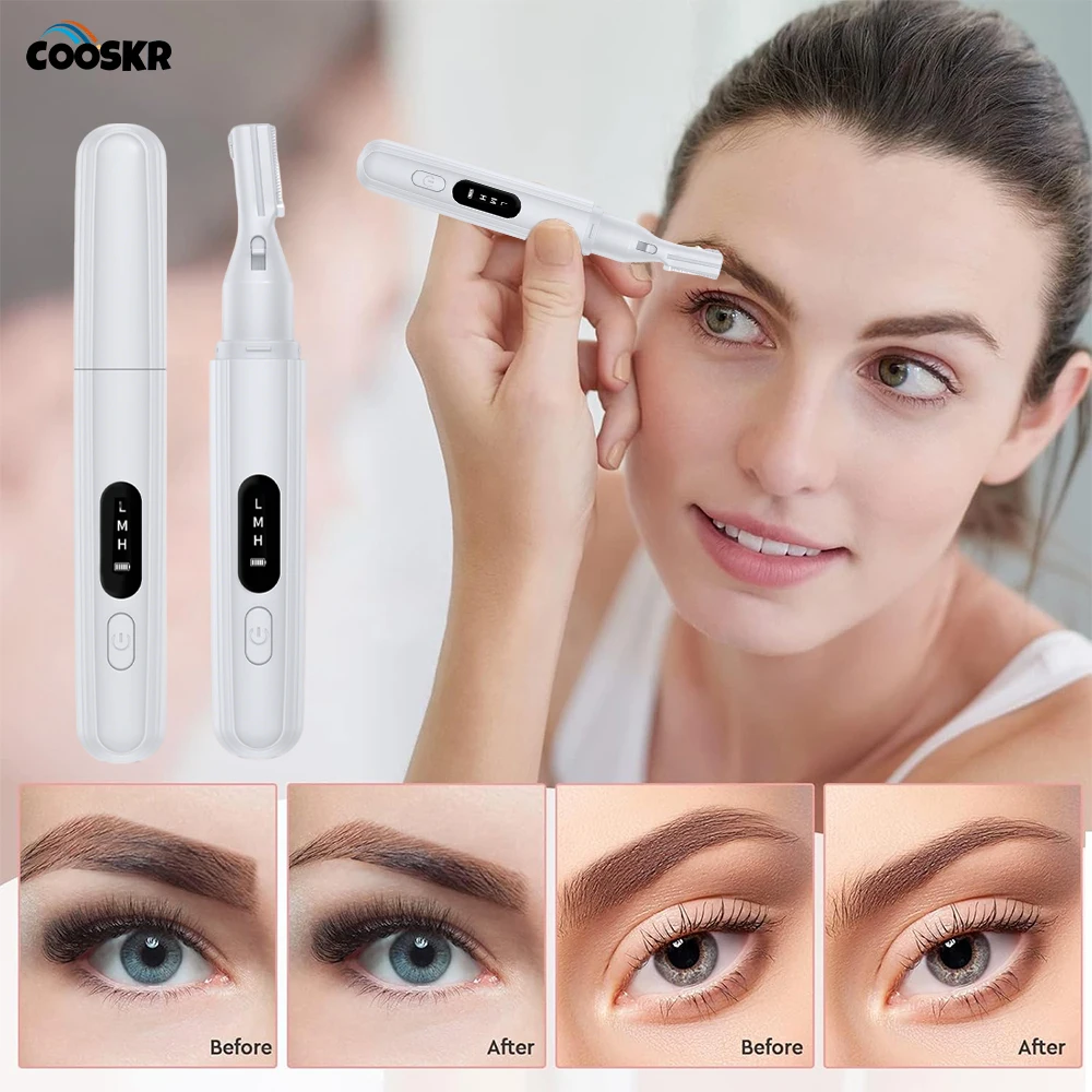 Mini Electric Eyebrow Trimmer Makeup Tools Eyes Hair Shaver USB Rechargeable Women Portable Face Eyebrow Hair Remover Blade