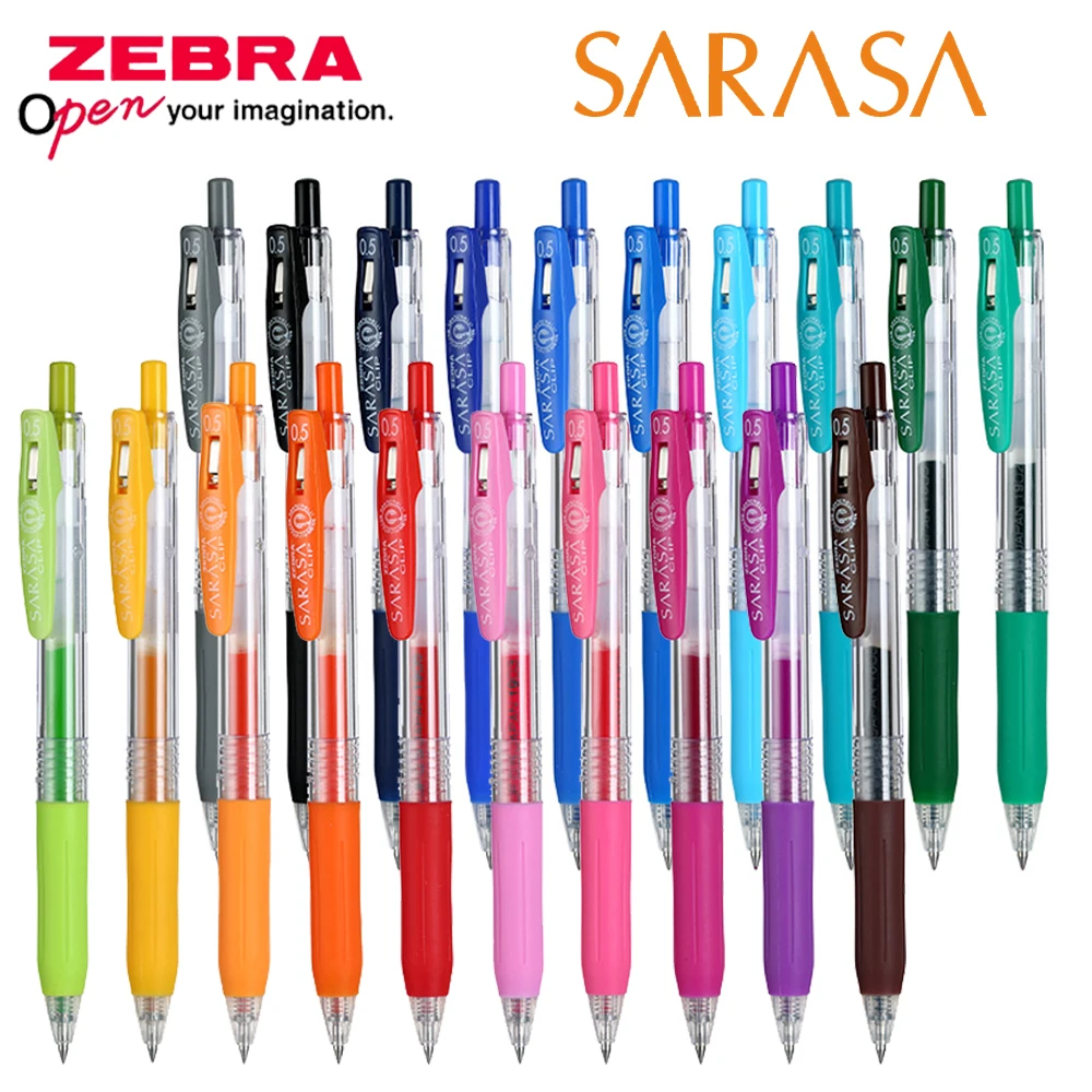 

1pcs Zebra SARASA Color Gel Pen JJ15 Color Ballpoint Pen 0.5mm Quick-drying Ink Black Pen Student Supplies Office Stationery