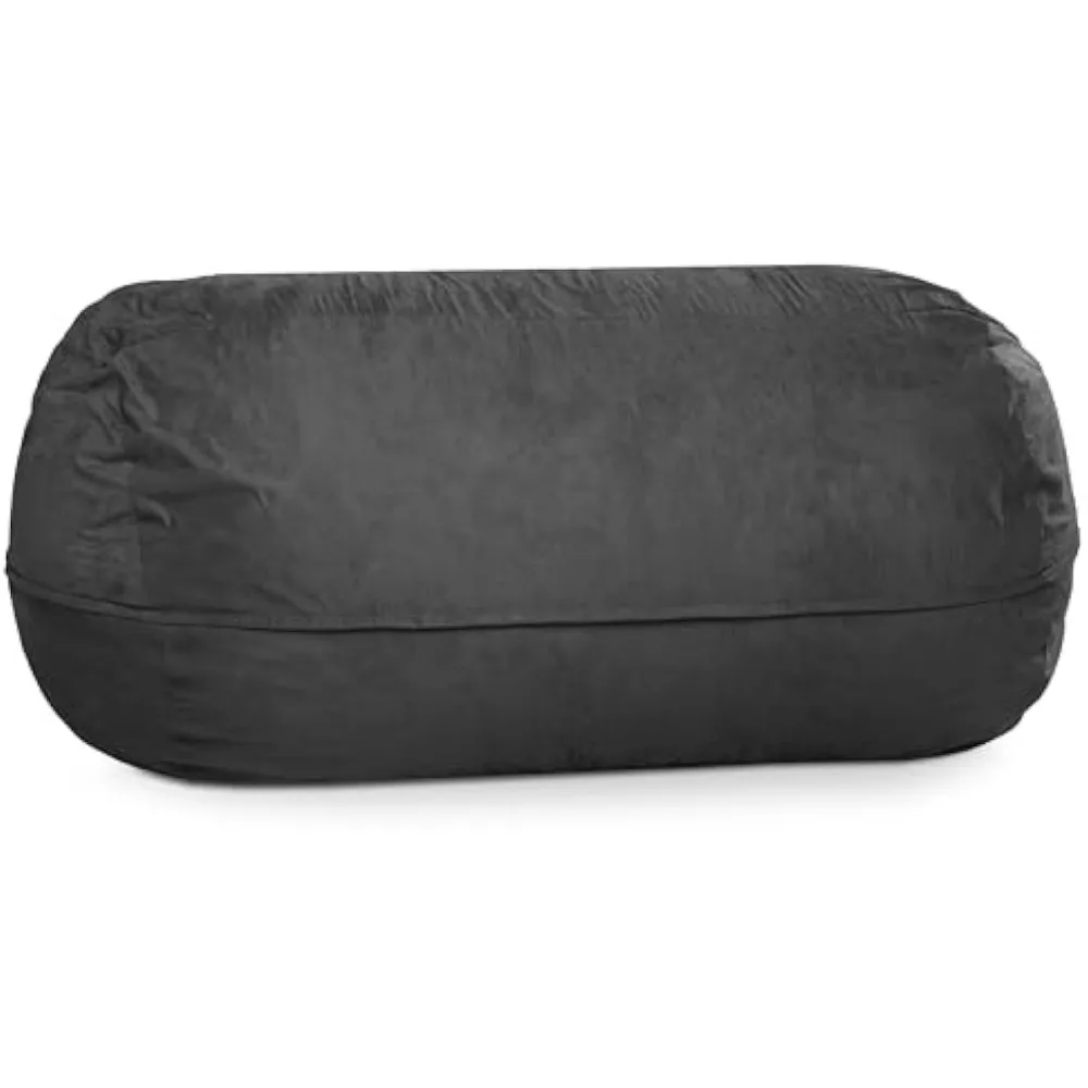 7-Fuß-Sofa mit riesigem Sitzsack, Schwarz