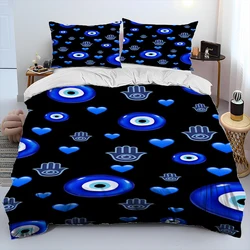 Nazar Evil Eye Albero della Vita Set di biancheria da letto trapuntato, Set copripiumino Copripiumino Federa, Set di biancheria da letto king queen size per adulti