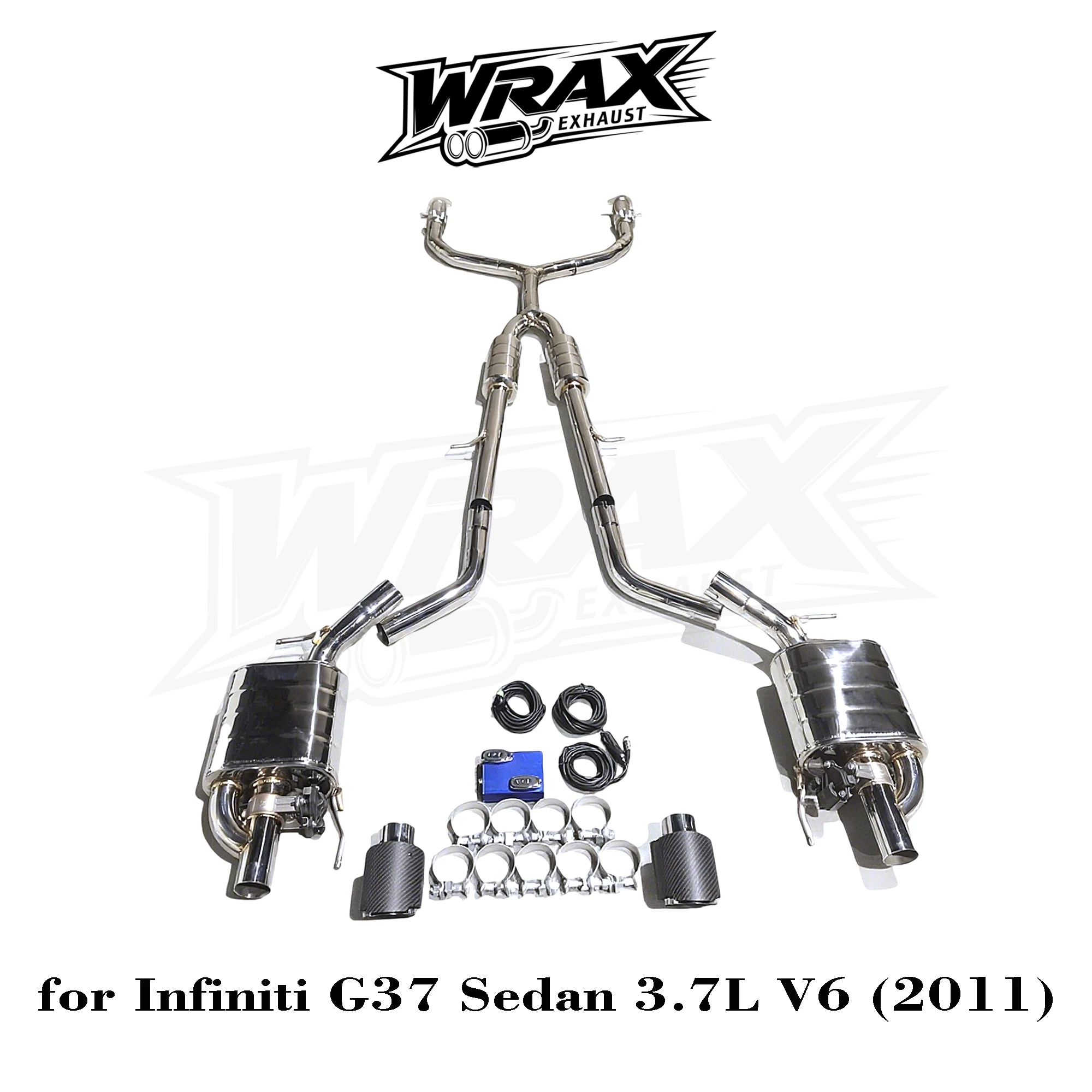 

WRAX SS Catback Exhaust for Infiniti G37 Sedan 3.7L V6 2011 Dual-Exit Free Tips Giveaway Valve Control Dual-Mode Sound