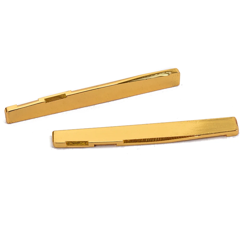 

2 PCS Folk Bronze Pillow Guitar Parts Bridge Brass Gilded Accessories Gold Plated for