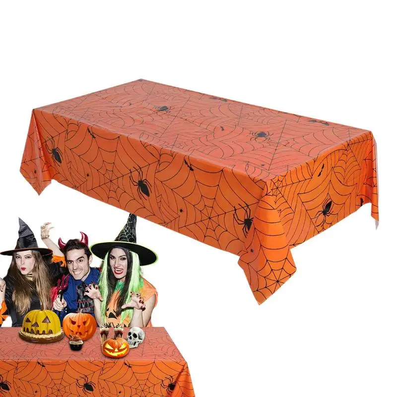 Halloween Spider Web Tablecloth Rectangular Spider Web Table Cloths 53.9x107.8inches Spider Web Table Cloths Halloween