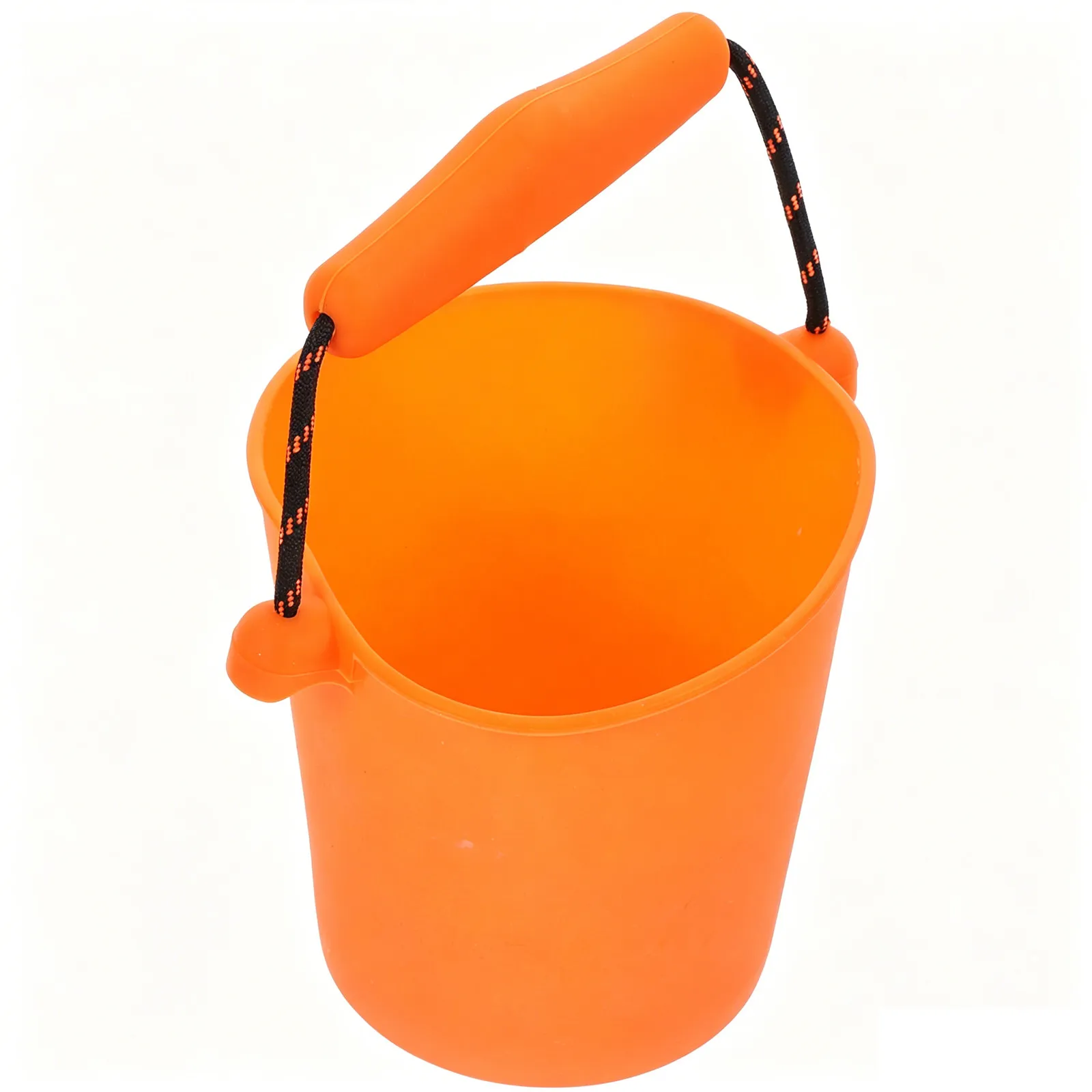 Portable Collapsible Silicone Water Bucket Orange Foldable Outdoor Camping Fishing Hiking Picnic Storage Container Space Saving