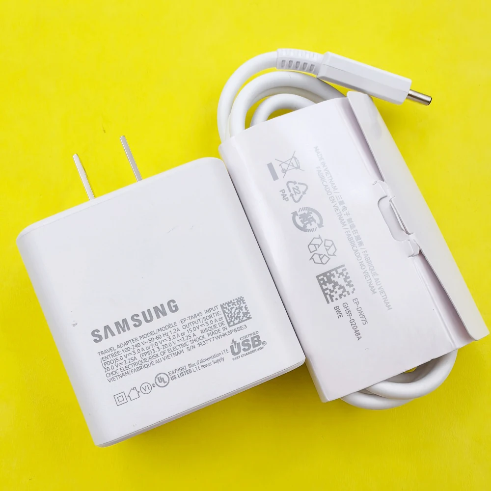 Samsung 45w US Plug Super Fast Charger Power Adapter 1/1.8M Type C Cable For Galaxy S26 S25 S24 S23 Ultra Z Flip Fold 7 6 5 A55 view 2