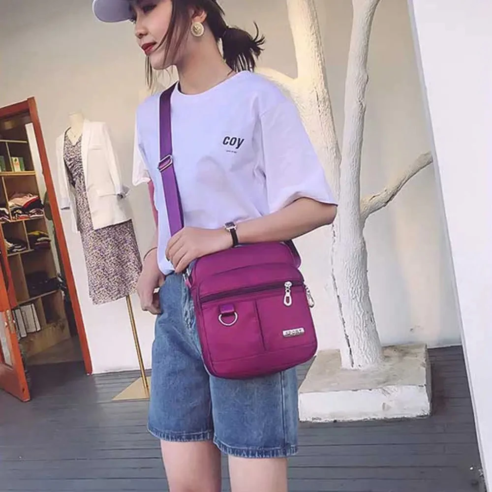 Männer Tasche Koreanische Version Casual Große Kapazität Multi Schicht Wasserdicht Eine Schulter Schräge Straddle Tasche Männer Und Frauen Busine – Detail 7
