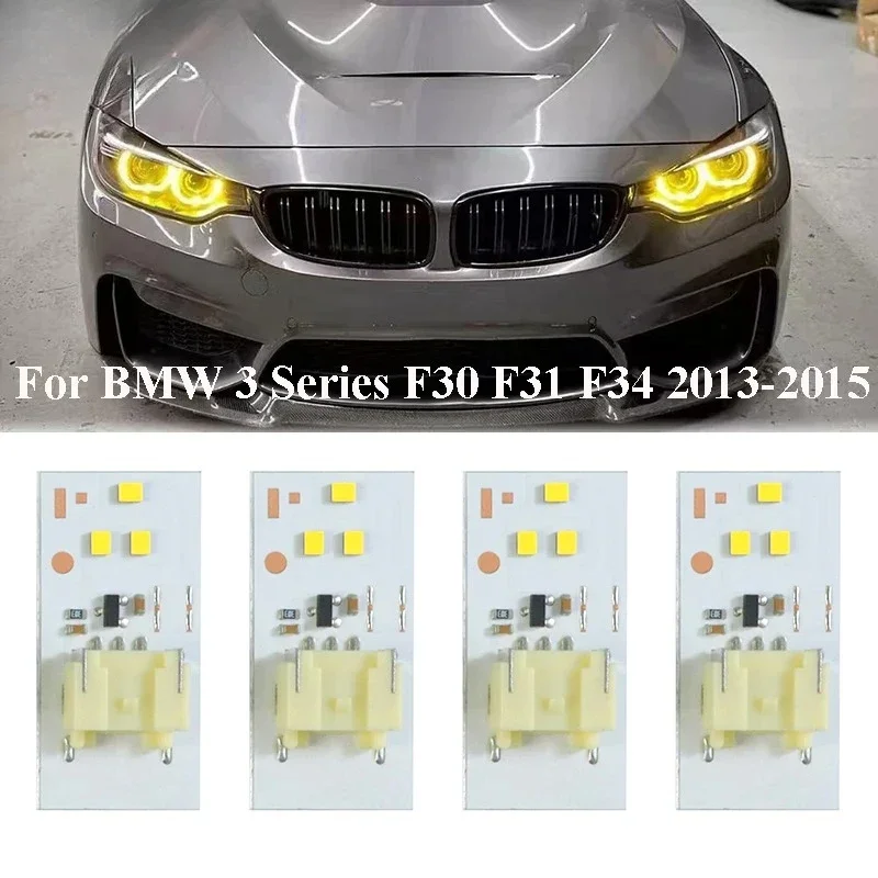 

For 2013-2015 BMW 3 Series Yellow Angel Eyes DRL Board F30 F31 F35 320i 328i 335i Daylight Xenon Headlight 63117398766 7398766