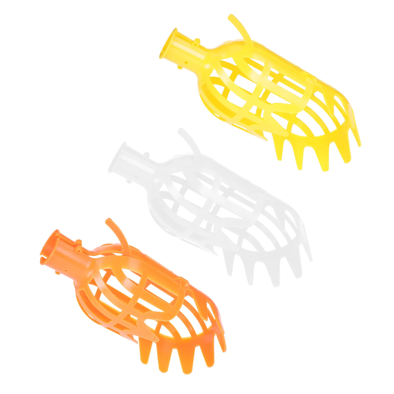 

3Pcs Fruit Picker Lightweight PP Material Aerial Gardening Tool Plastic Pecans Practical Different Height Fruit Catcher Safe