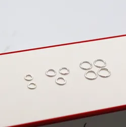 10PCS 925 Solid Sterling Silver Closed Jump Rings DIY Components Splits Jewelry Making Finding
