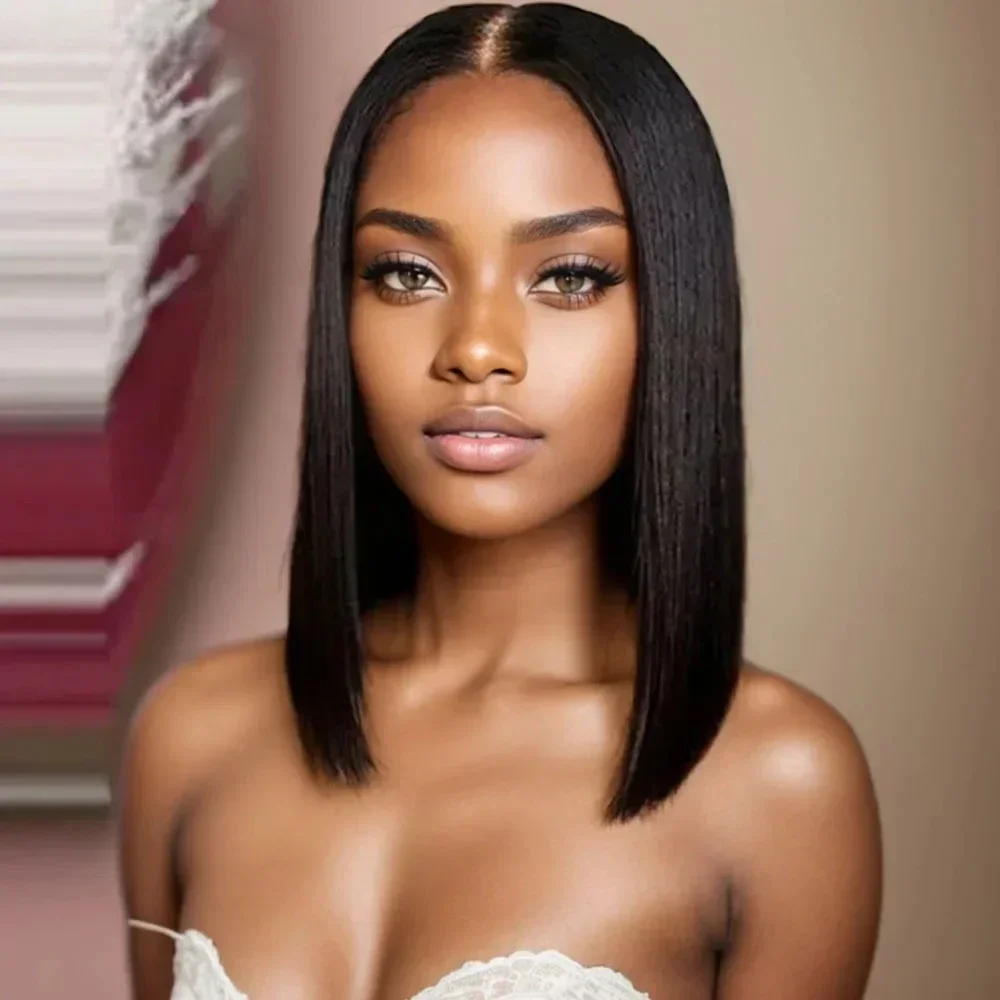 2026 news 250% Density Straight Wear And Go Glueless Bob Wig For Women Ready To Go  Wigs 4x4 Lace Closure Wig 100%