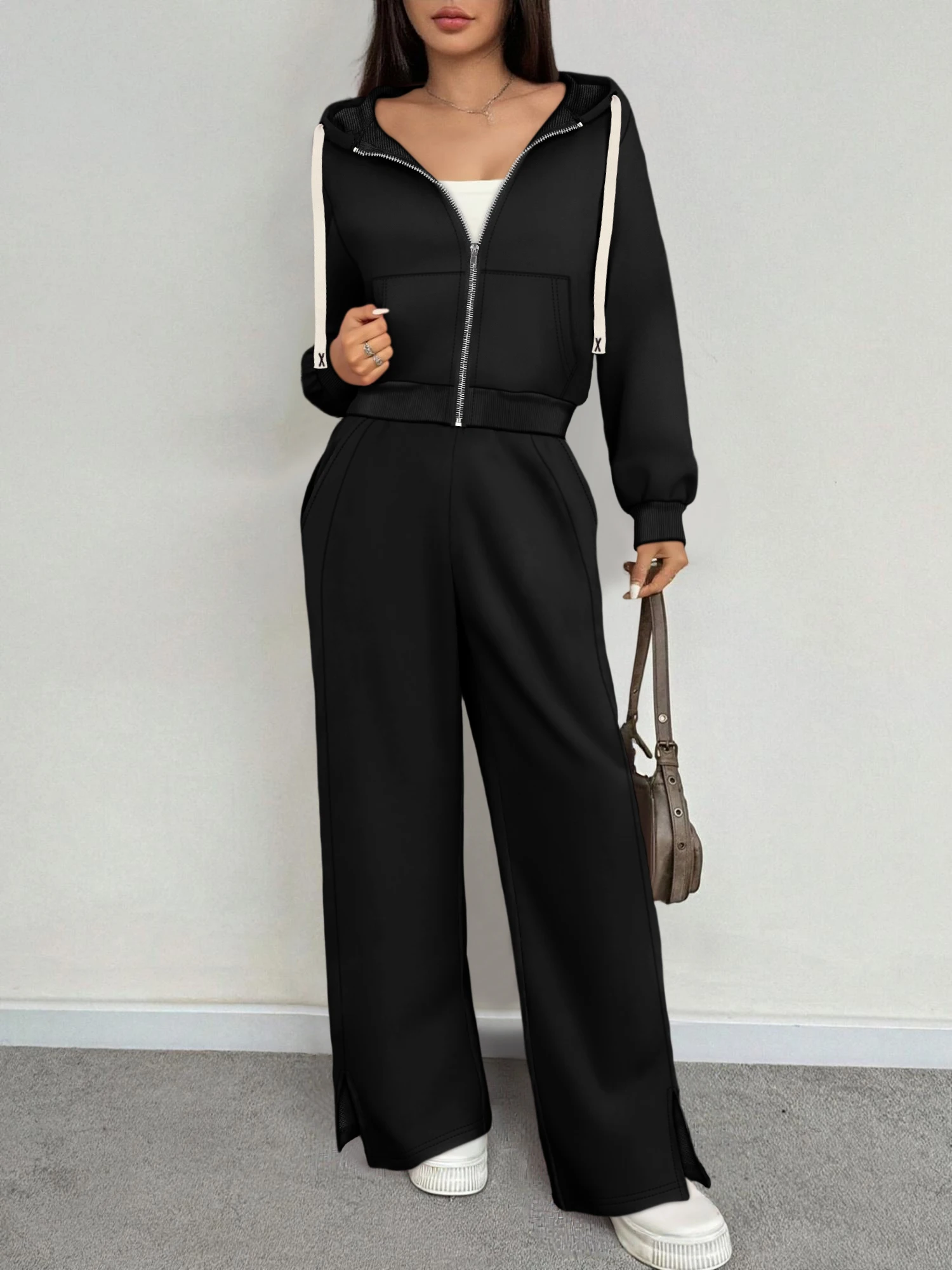 Streetwear Hoodie - Setelan 2 potong untuk wanita, terdiri