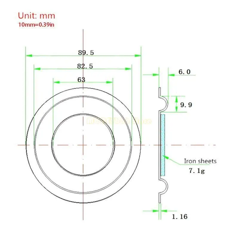 F62C 2PCS 75/90/92/139mm Bass Diaphragm Vibration Membrane Passive Radiator Speaker Repair Parts for DIY Home Theater