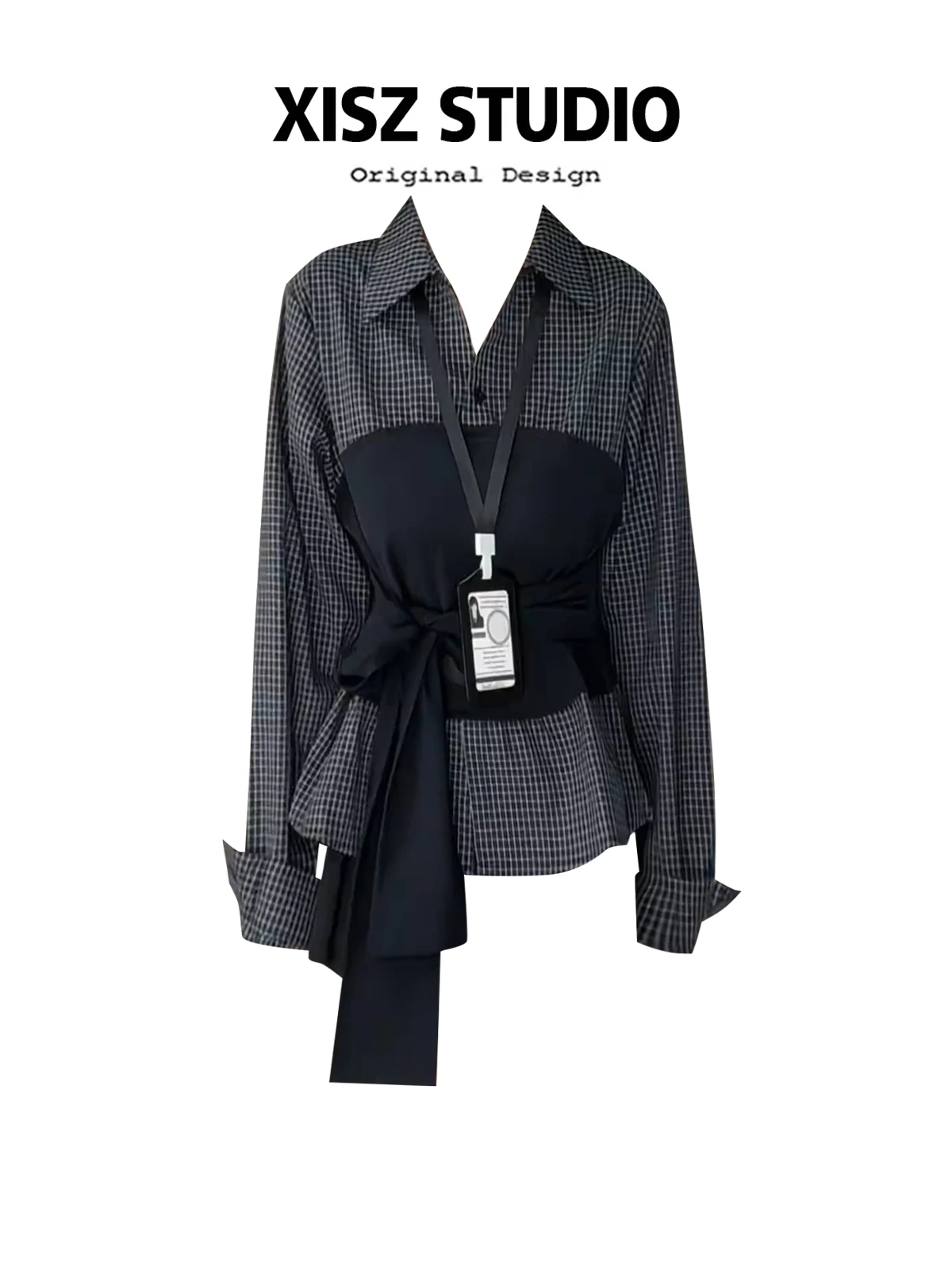 

Женская лоскутная футболка из двух предметов в стиле Харадзюку Y2k, футболка 90-х годов, эстетические винтажные корейские футболки с длинными рукавами, одежда 2000-х годов