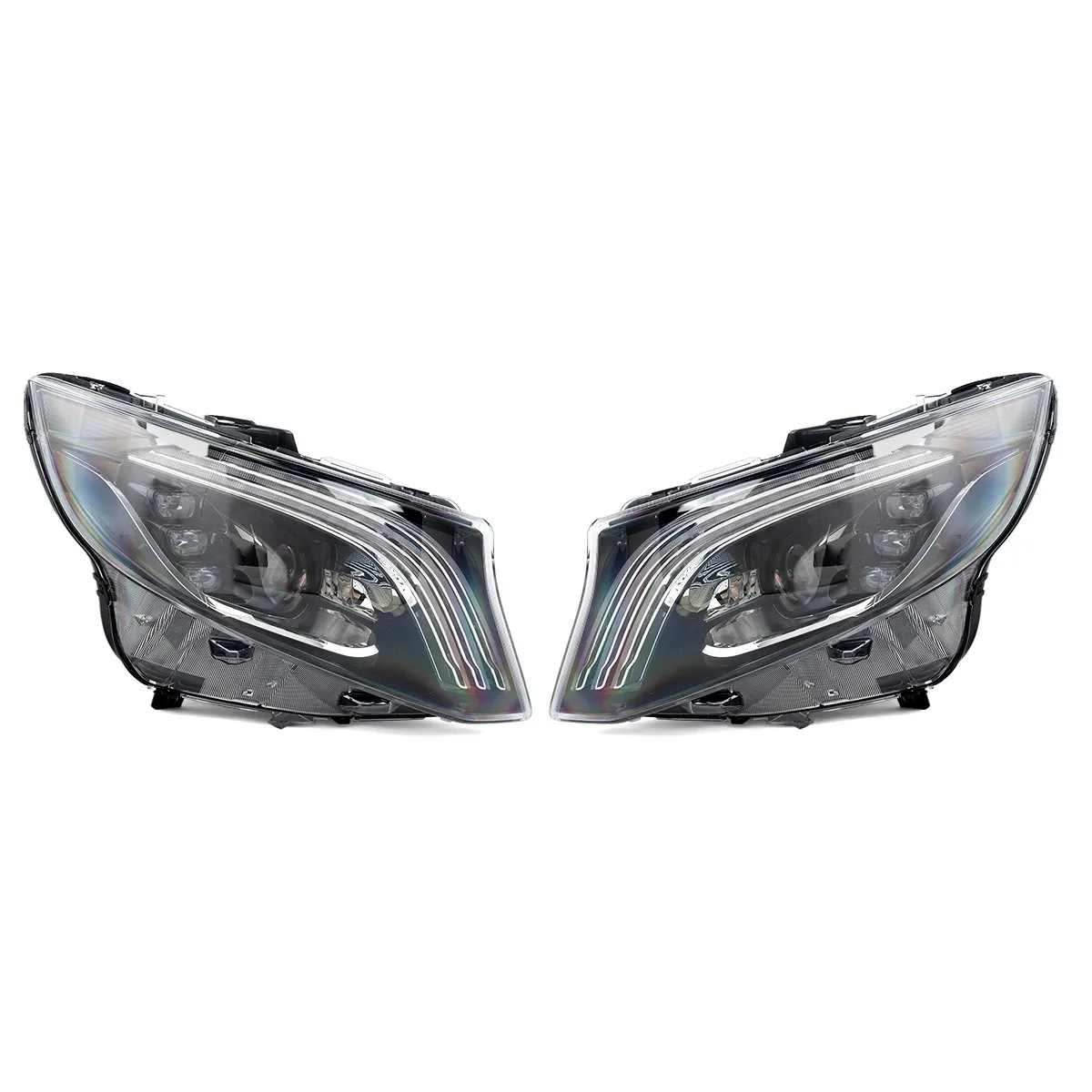 LED HEADLIGHTS LAMP FOR MERCEDES BENZ METRIS VITO W447 BLUE ANIMATION 2016 2017 2018 2019 2020 2021 2022 2023 left right lights