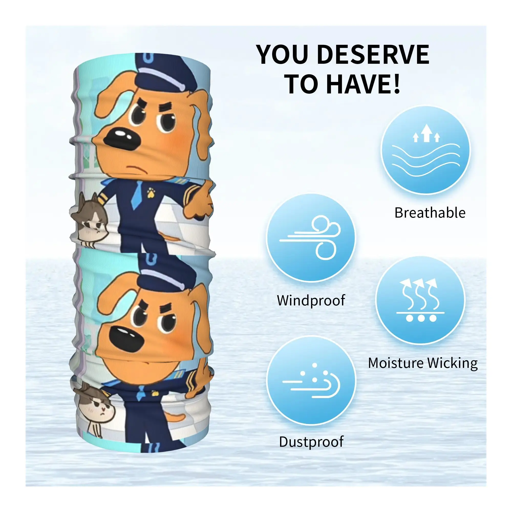 Sheriff Labrador Bandana Cuello Polaina Impreso Cara Bufanda Cálido Pasamontañas Ciclismo Unisex Adulto Durante Todas las Temporadas